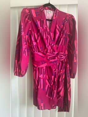 Garrie B Paulina Dress,wrap-style mini dress